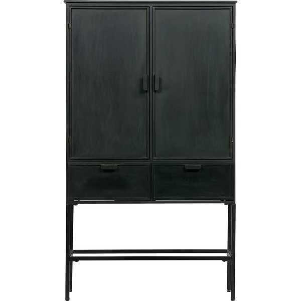 mutoni Schrank Vitrine Wish Metall Schwarz  