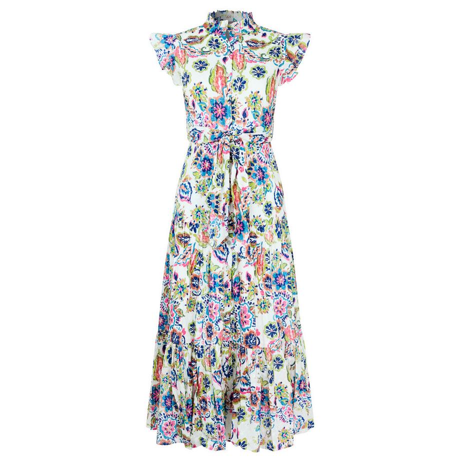 Joe Browns Robe Maxi Broderie avec Col à Volants  