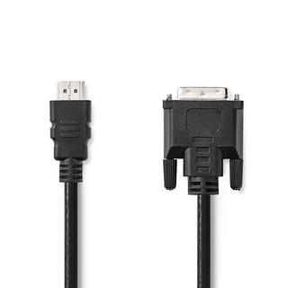 Nedis  HDMI™ Kabel | HDMI™ Stecker | DVI-D 24+1-Pin Male | 1080p | Vernickelt | 2,00 m | Gerade | PVC | Schwarz | Verpackt 