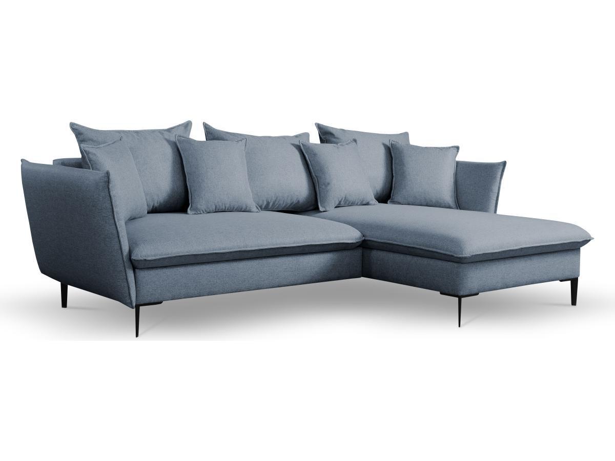 PASCAL MORABITO Divano letto angolare in Tessuto Blu marine Angolo a destra LAZARE di PASCAL MORABITO  