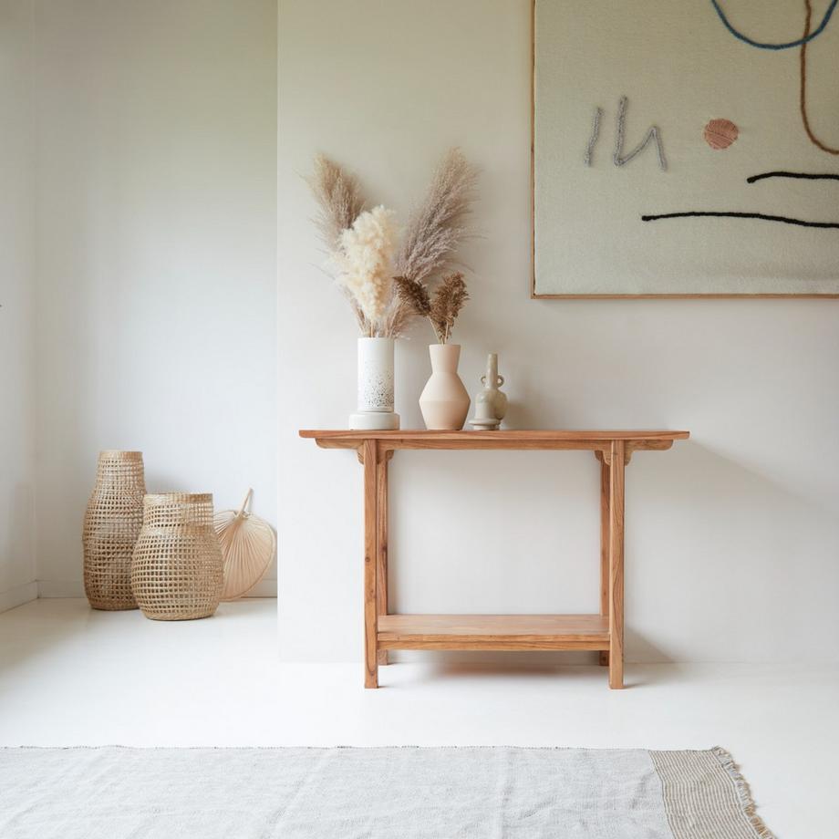 Tikamoon Console in acacia massello Elie  