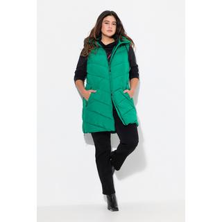 Ulla Popken Long Steppweste Wasserabweisend mit 2-Wege-Zipper  