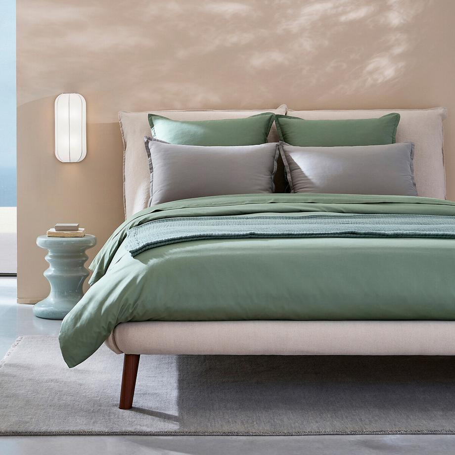 AM.PM Saria Taie d'oreiller en satin de coton lavé  