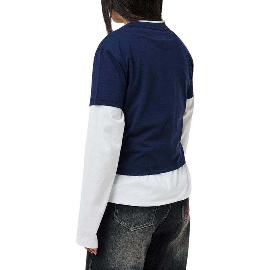 TOMMY JEANS Kurz Geschnittenes T-Shirt mit Gesticktem Logo  