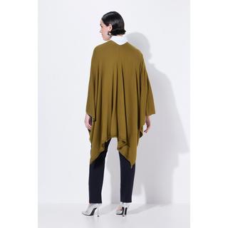 Ulla Popken Oversized Offener Strickponcho Ziersteine  