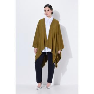 Ulla Popken Oversized Offener Strickponcho Ziersteine  