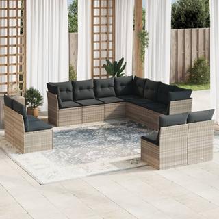 VidaXL set divano da giardino Polirattan  