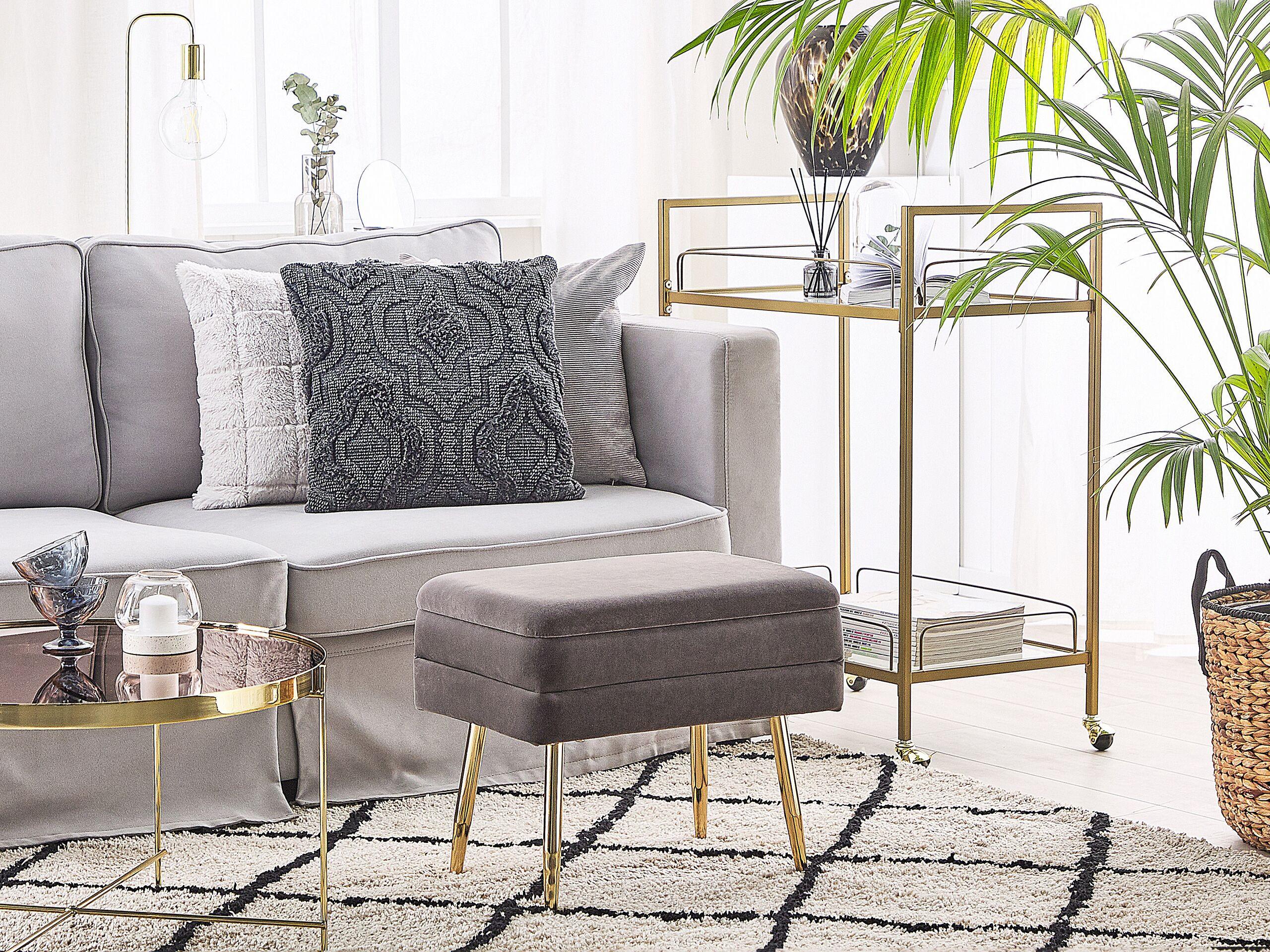 Beliani Banc de rangement en Velours Moderne ODESSA  