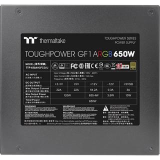 Thermaltake  Toughpower GF1 650W ARGB PC Netzteil 