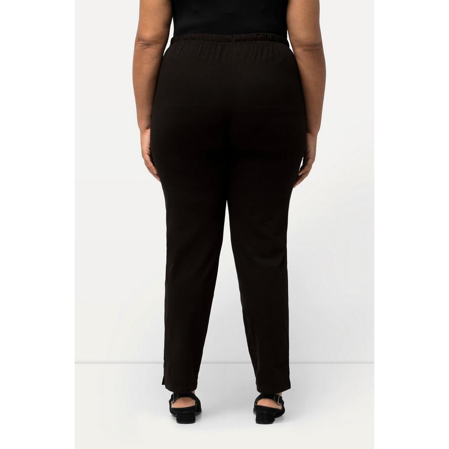 Ulla Popken Pantalon Slim Fit Taille Élastique Fentes Latérales  