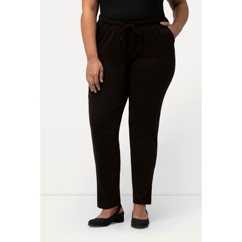 Ulla Popken Pantalon Slim Fit Taille Élastique Fentes Latérales  