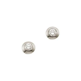 MUAU Schmuck  Ohrstecker Weissgold 750 Diamant 0.1.00ct. 4mm 