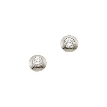 Ohrstecker Weissgold 750 Diamant 0.1.00ct. 4mm