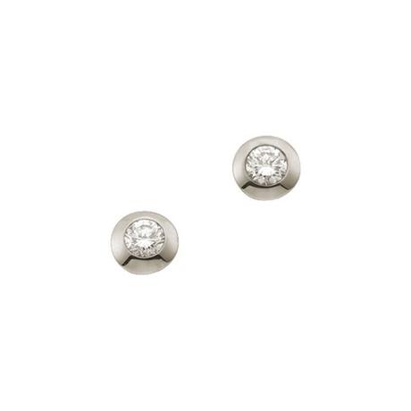 MUAU Schmuck  Ohrstecker Weissgold 750 Diamant 0.1.00ct. 4mm 
