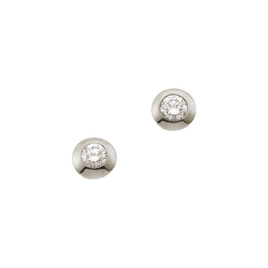 Ohrstecker Weissgold 750 Diamant 0.1.00ct. 4mm