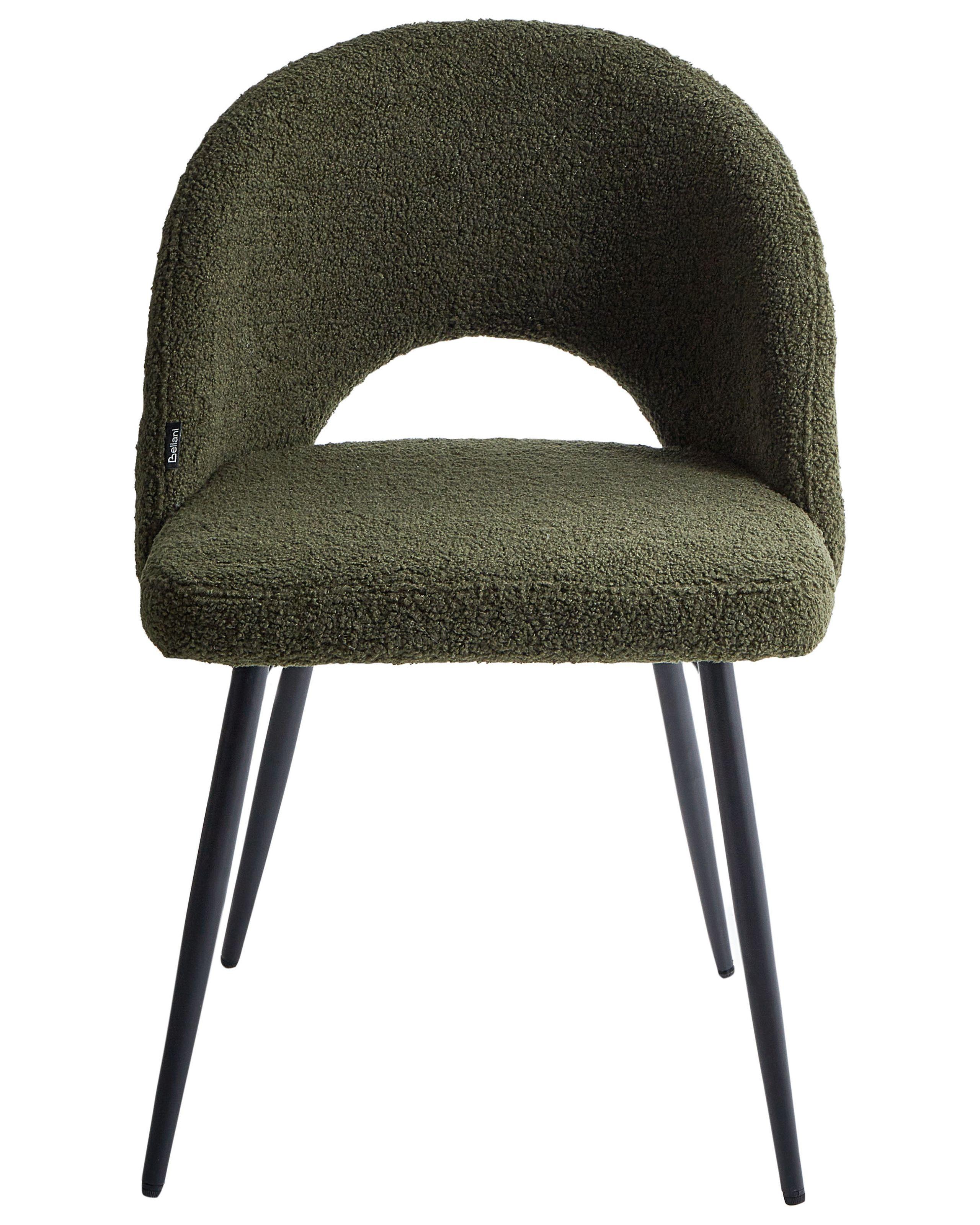 Beliani Esszimmerstuhl 2er Set aus Bouclé Modern ONAGA  