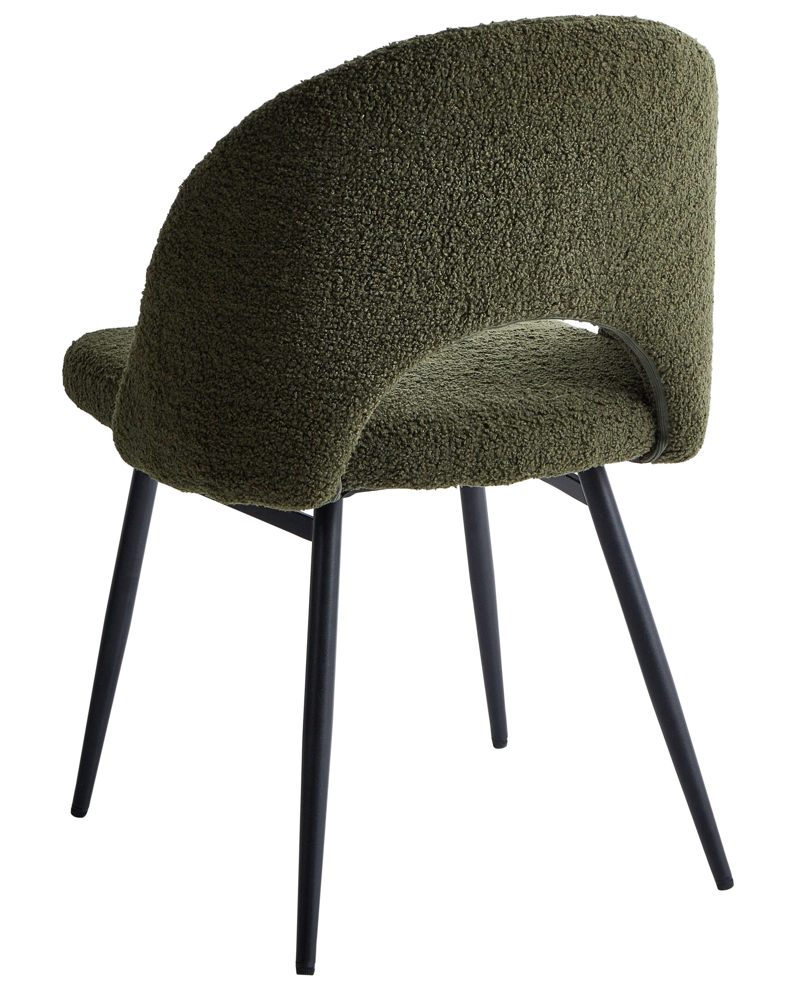 Beliani Esszimmerstuhl 2er Set aus Bouclé Modern ONAGA  