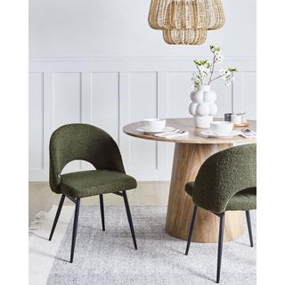 Beliani Esszimmerstuhl 2er Set aus Bouclé Modern ONAGA  