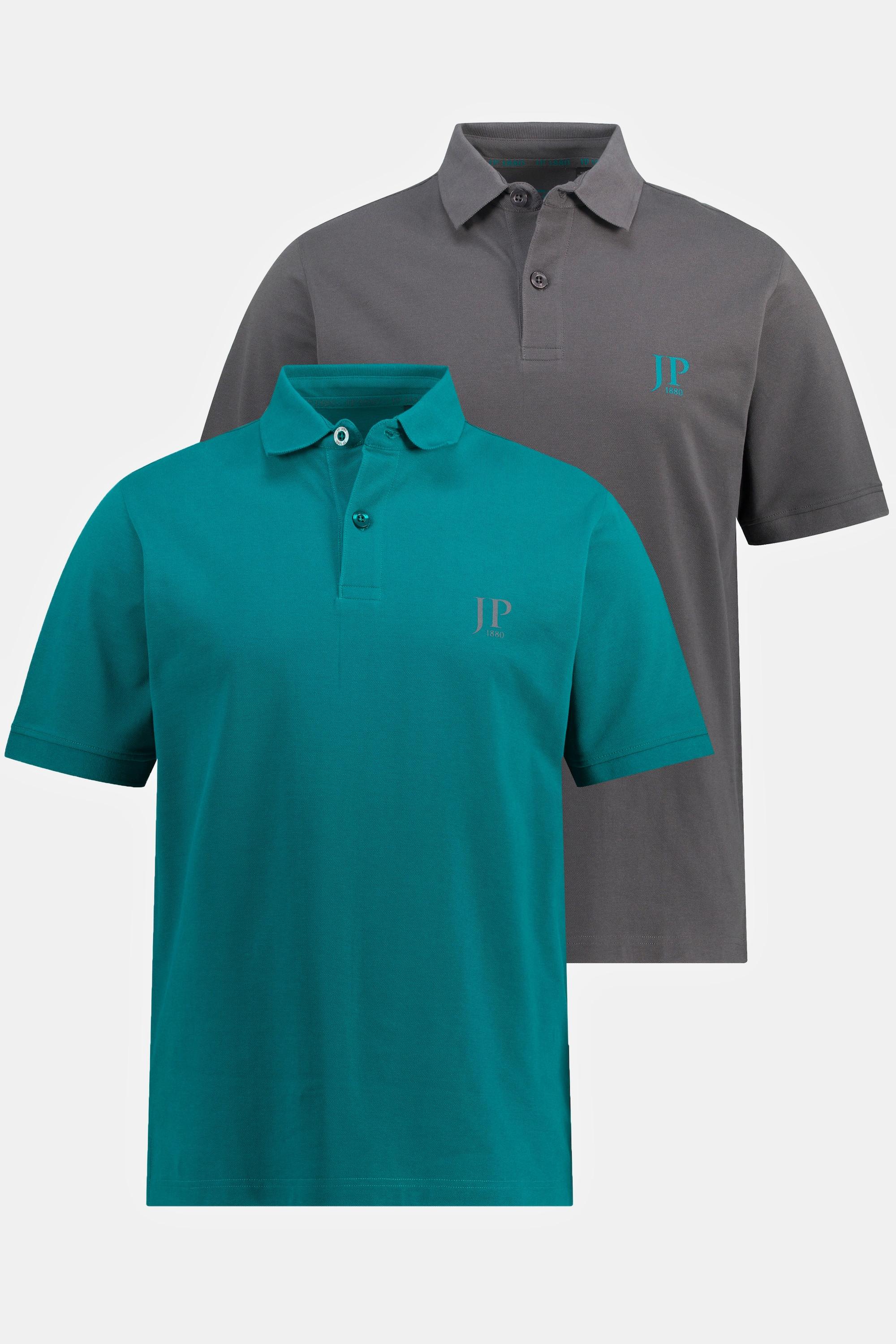 JP1880  Poloshirts, Basic, 2er-Pack, Piqué, gekämmte Baumwolle 