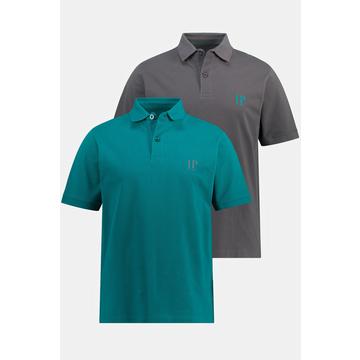 Poloshirts, Basic, 2er-Pack, Piqué, gekämmte Baumwolle