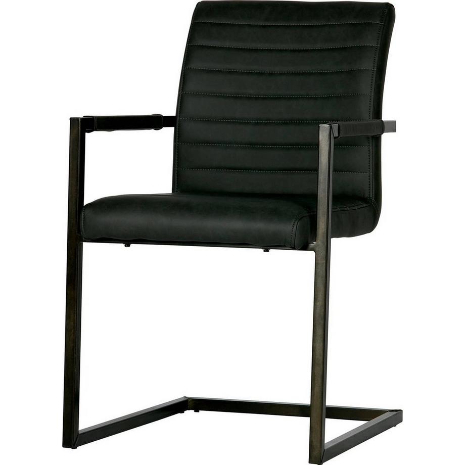 mutoni Armlehn Freischwingerstuhl Bas Anthrazit  