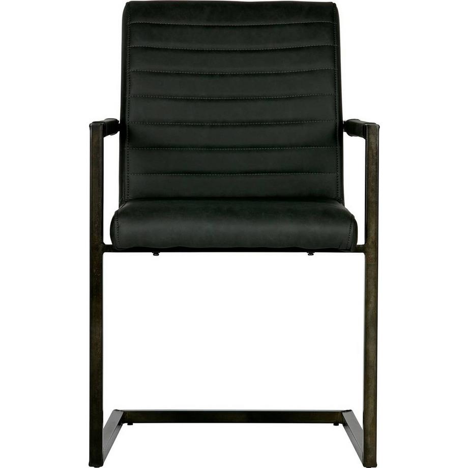 mutoni Armlehn Freischwingerstuhl Bas Anthrazit  