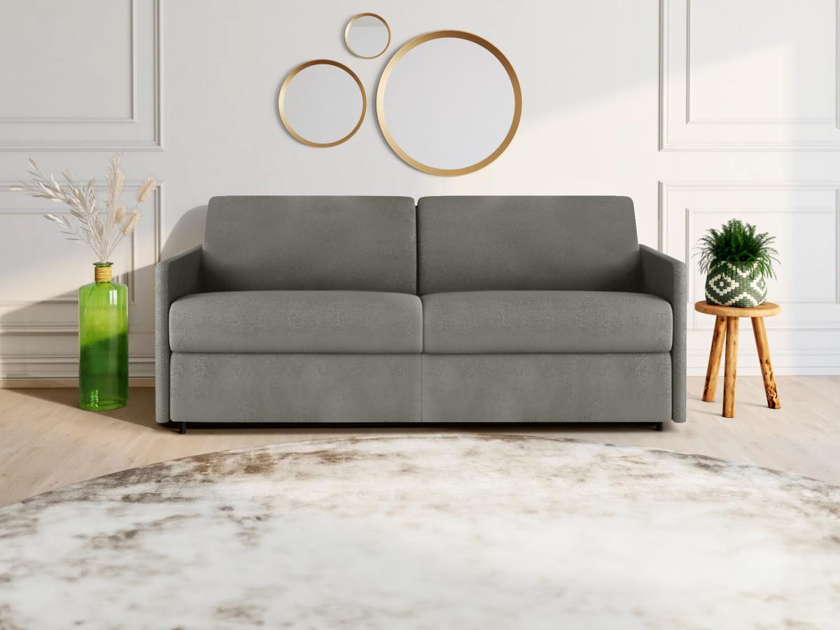 Vente-unique Schlafsofa 4Sitzer Stoff Liegefläche Matratzen CALIFE  