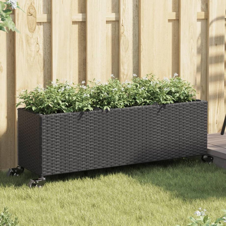 VidaXL Jardinière rotin synthétique  