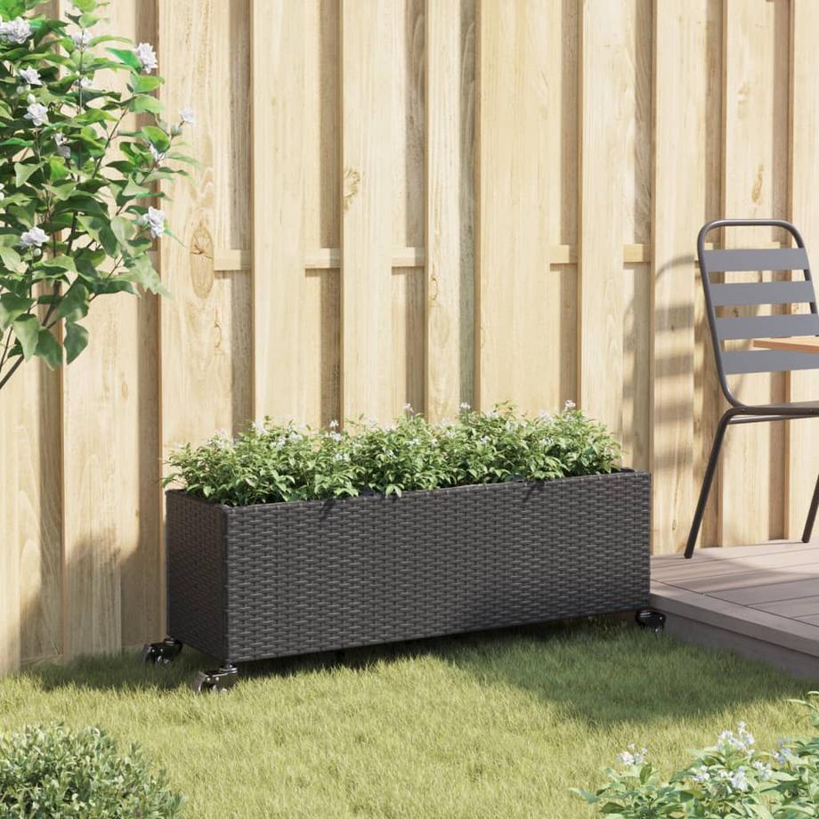 VidaXL Jardinière rotin synthétique  