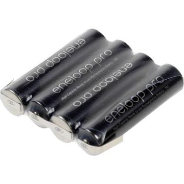 Pacco batteria 4x Ministilo (AAA)  eneloop Pro linguette a saldare a Z NiMH 4.8 V 900 mAh