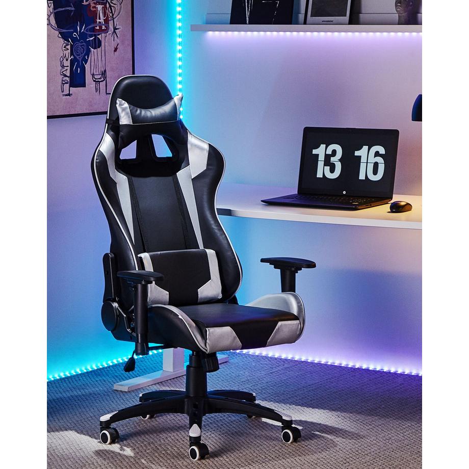 Beliani Siège de gaming en Cuir PU Rétro KNIGHT  