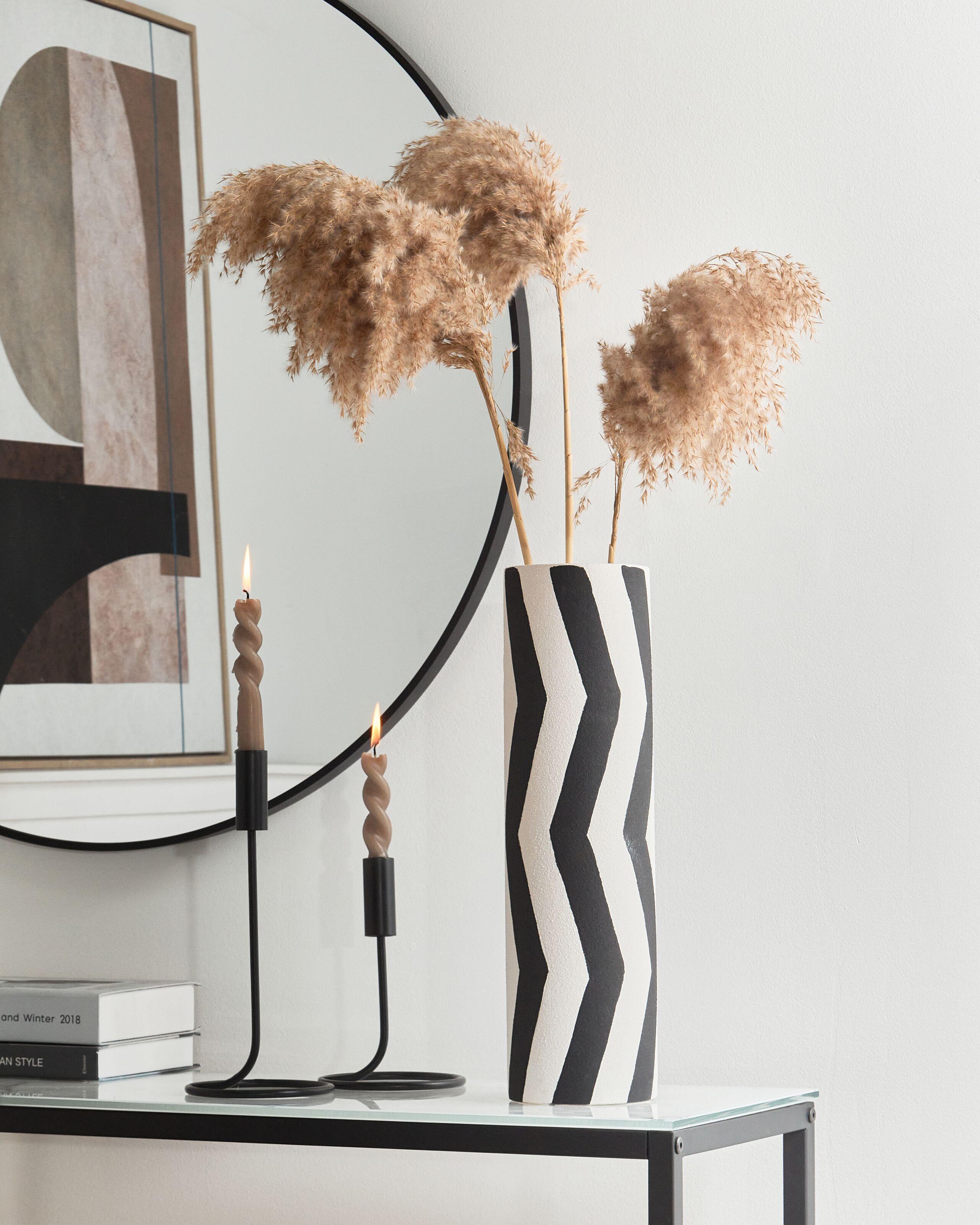 Beliani Vase à fleurs en Grès Moderne GOBY  