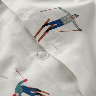 La Redoute Intérieurs Bettwäscheset Skifahrer Print 30% Recycelte Baumwolle  