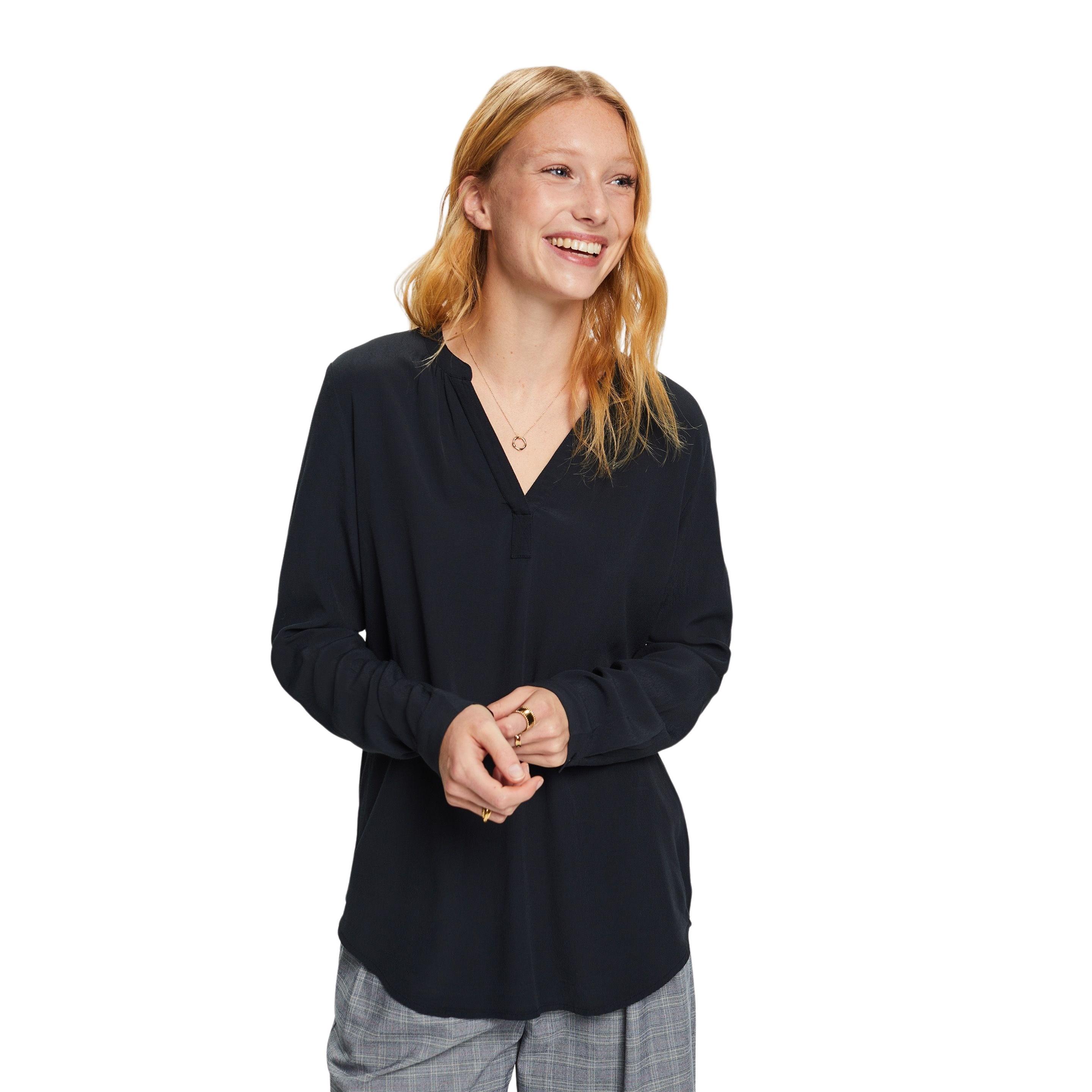 ESPRIT Bluse Langarm Regular Fit  