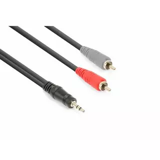 Vonyx  Vonyx CX334-6 Audio-Kabel 6 m 3.5mm 2 x RCA Schwarz 
