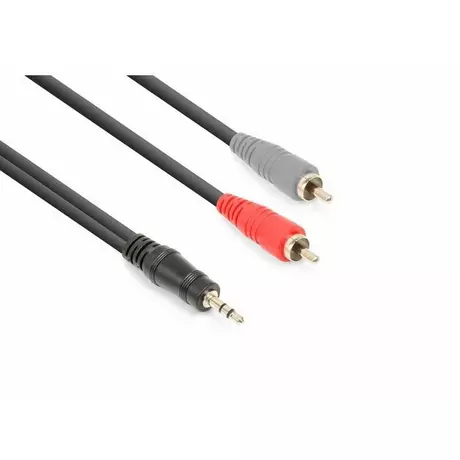 Vonyx  Vonyx CX334-6 Audio-Kabel 6 m 3.5mm 2 x RCA Schwarz 