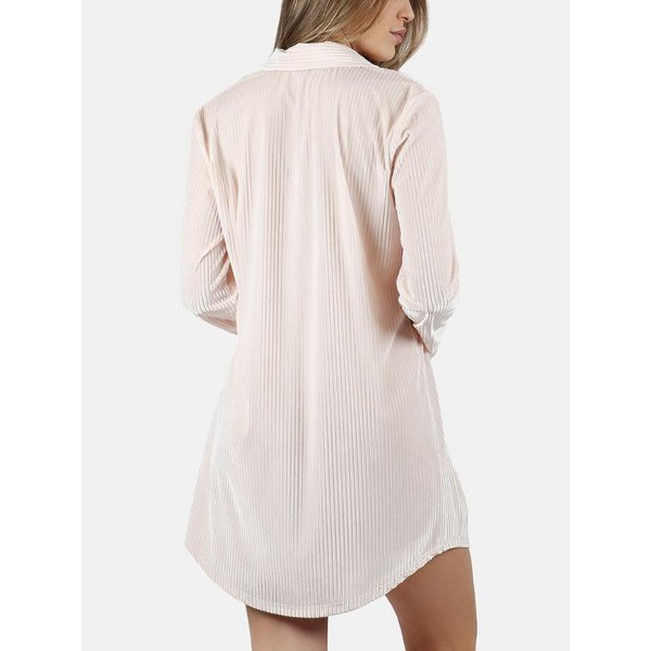 Admas Elegant Stripes Langarm Nachthemd  