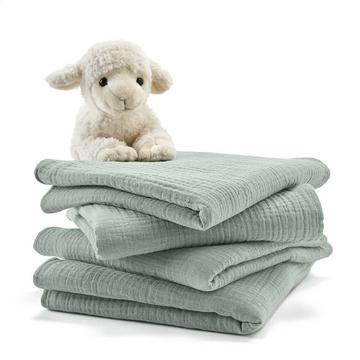 Lot de 4 maxi langes en gaze de coton Kumla