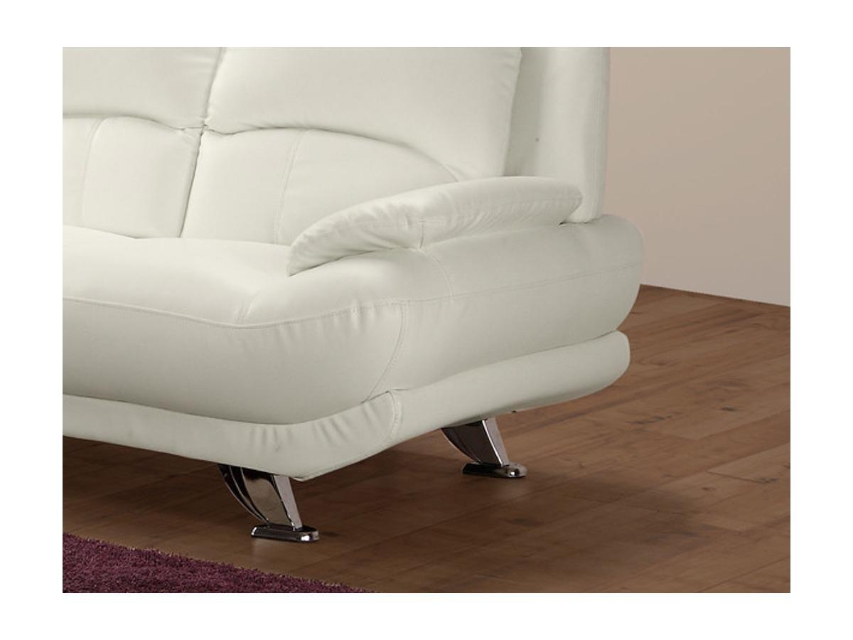 Vente-unique Sofa 3Sitzer MUSKO Elfenbeinfarben  