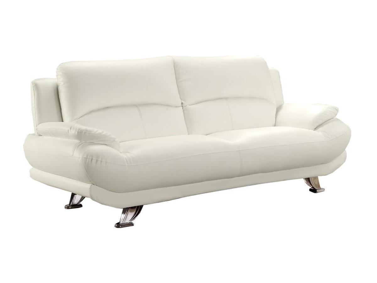 Vente-unique Sofa 3Sitzer MUSKO Elfenbeinfarben  