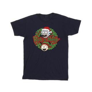 Rick And Morty  Tshirt CHRISTMAS WREATH 