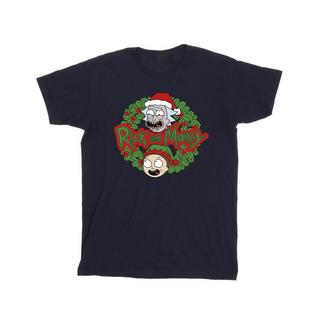 Rick And Morty  Christmas Wreath TShirt 