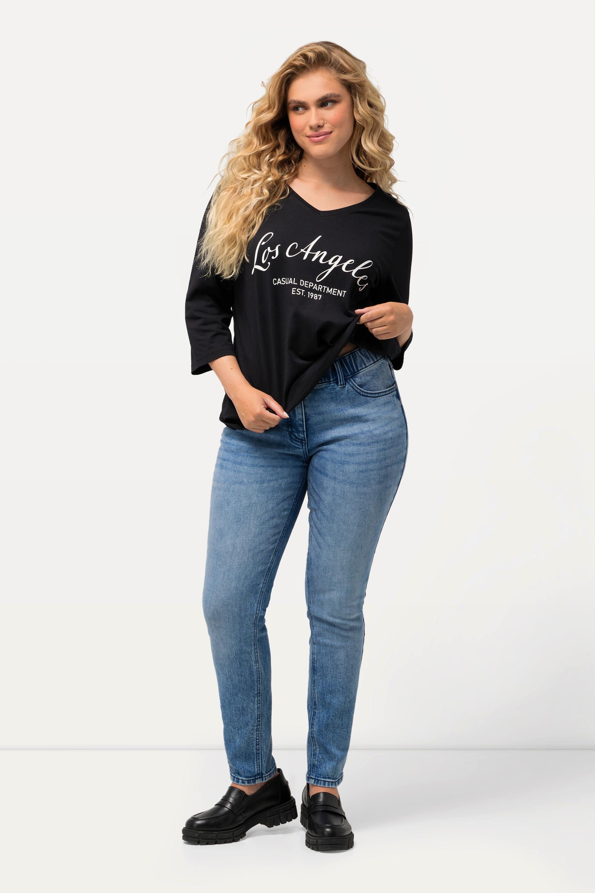 Ulla Popken  Jeans Sarah, Wascheffekte, schmales, konisches Bein 