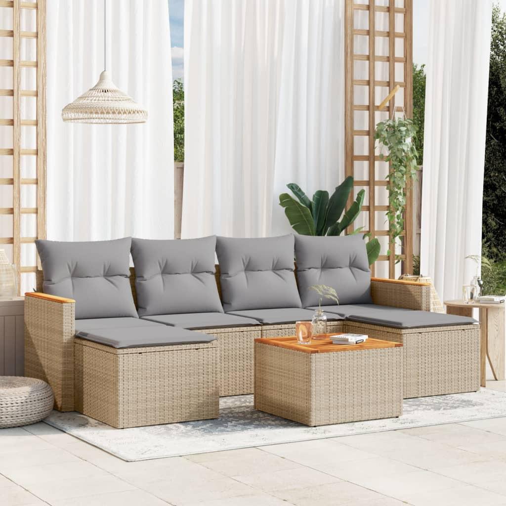 VidaXL set divano da giardino Polirattan  