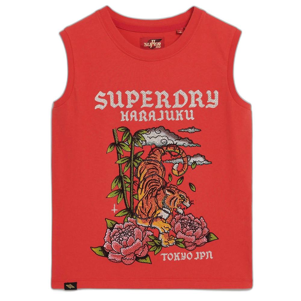 Superdry  débardeur à strass effet tatouage 