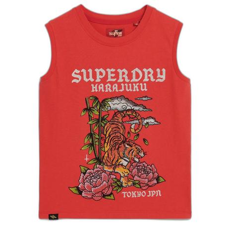 Superdry  débardeur à strass effet tatouage 