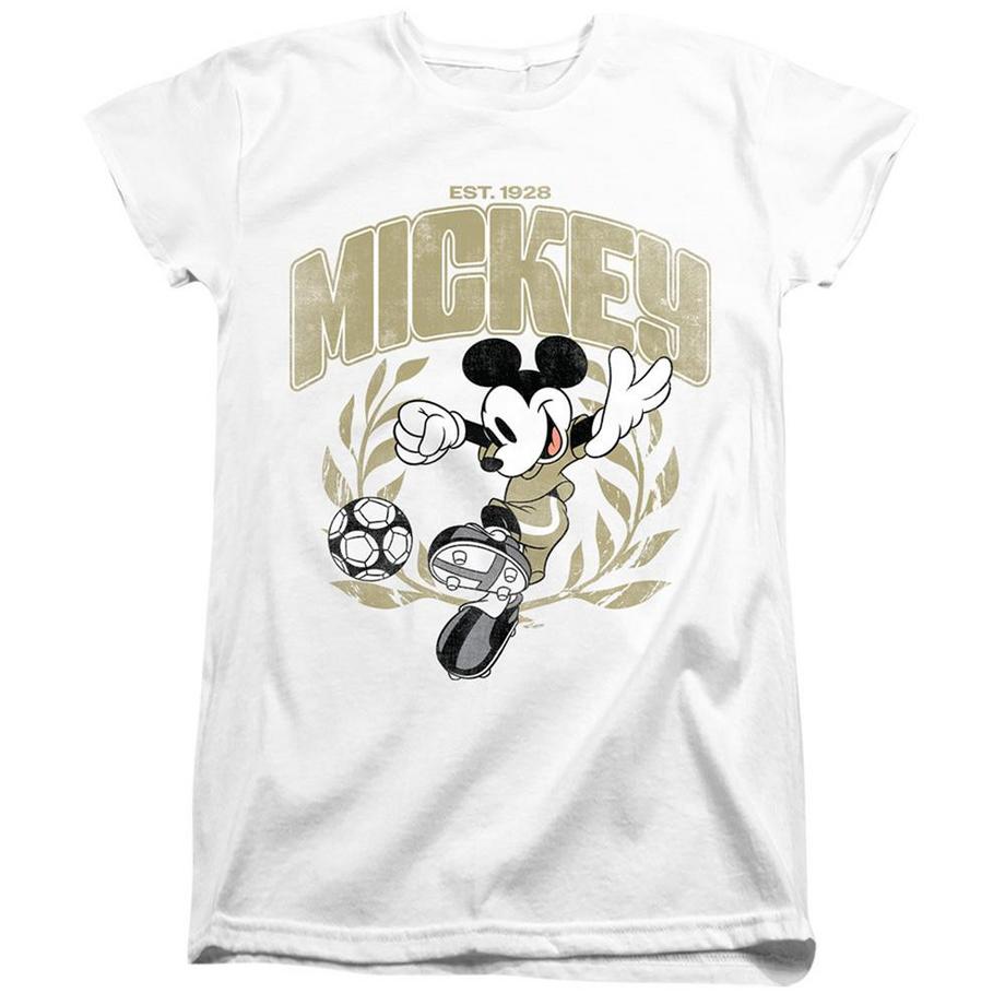 T-ShirtMotif Mickey Mouse Motiftyle Laurier Et Foot