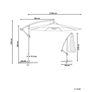 Beliani Parasol suspendu en Tissu Moderne RAVENNA  