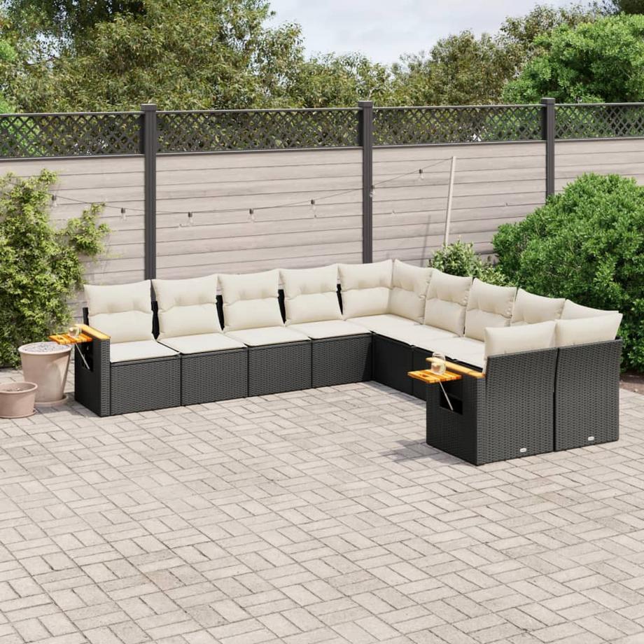 VidaXL set divano da giardino Polirattan  