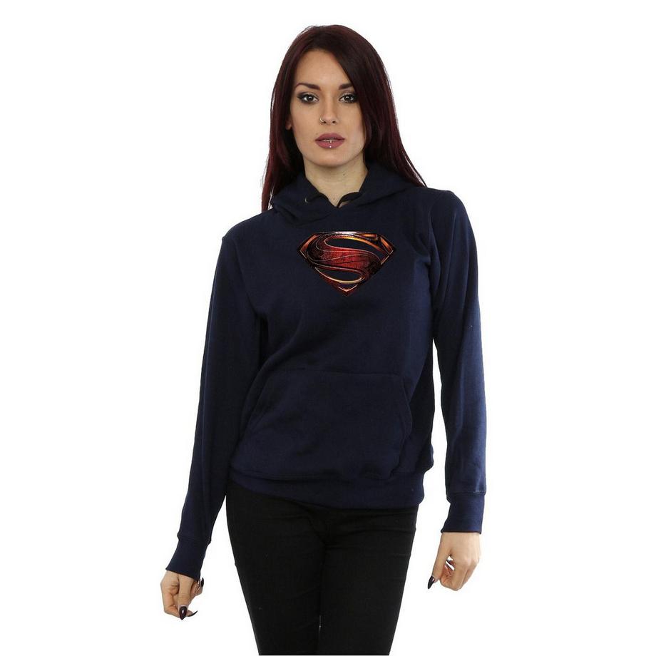 DC COMICS Justice League Superman Logo Felpa con Cappuccio  